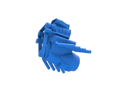 Engine V8 double supercharger Version 3 Scale 1 to 25 3D print model