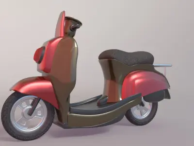 3D Delivery Scooter Low-poly 3D model