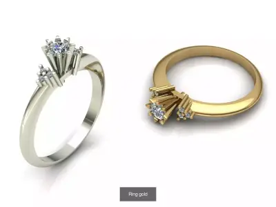 15 PCS Printable Models Jewelry Gold 3D Model Pack