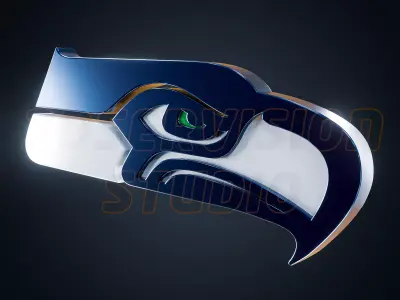 Seattle Seahawks logo - Cinematic - 3D print 3D model