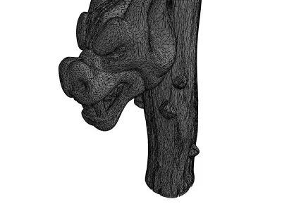 Stylized Wooden Dragon Tree Stump Low-poly 3D model