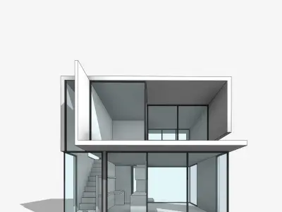 H3 House Revit Model Low-poly 3D model