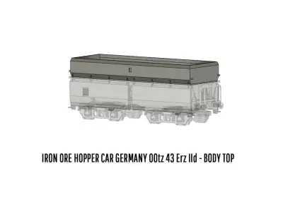 ROLLS-0013 German State Railways Hopper car Erz IId H0-scale 3D print model