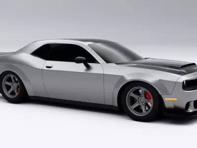 Dodge Challenger SRT DEMON SDC Low-poly 3D model