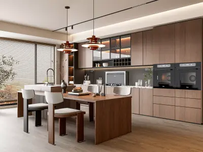 Kitchen Modern interior 79 3D model