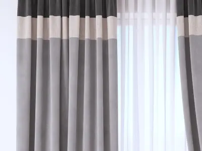 Set 115 Curtains 3D model