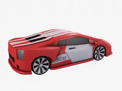 Toy car Low-poly 3D model