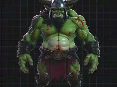 Orc Warrior Character Fantasy Creature 3D model