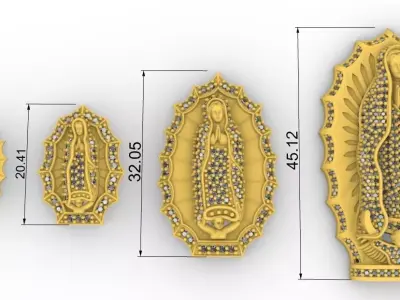 Virgen Maria Guadalupe Virgin mary 3D print model