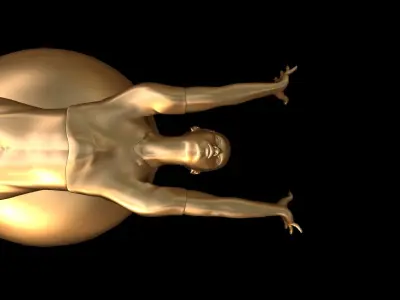 Yoga ball sculpture 3D model