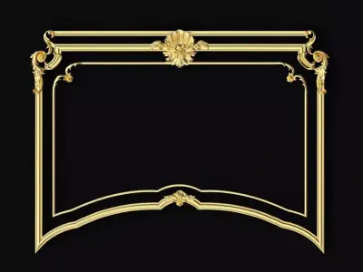 Central decor ornament for furniture 3D model 576