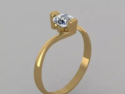 wedding ring 3D print model