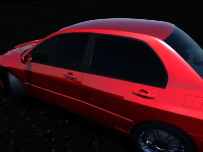 High Poly Template For Lancer Evolution IX Free 3D model
