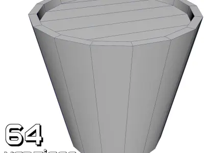Pot Planter - Game Ready - VR AR Low-poly 3D model