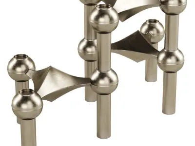 Modular Candlesticks by Caesar Stoffi and Fritz Nagel  3D model