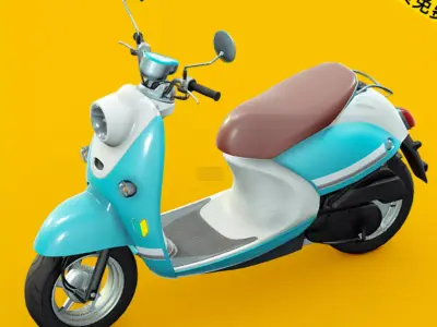 Electric motorcycle 3D model