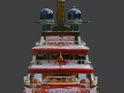 Luxury Christmas Edition Sport Yacht 3D Model 3D model buy