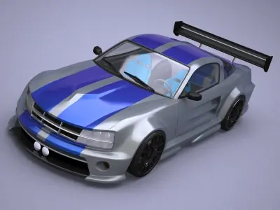 Generic car 07 model in Lightwave 3D 3D model