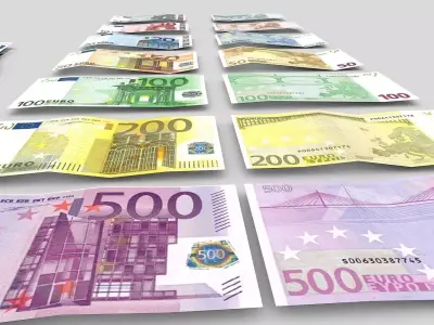 Euro-Bills euro banknotes - euro banknotes 3D model