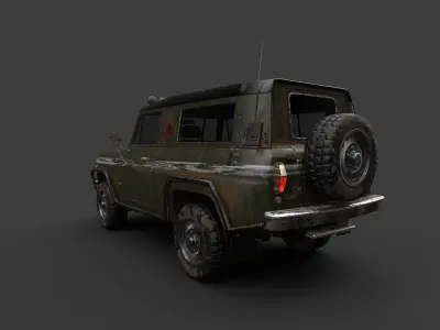 army utility vehicle Low-poly 3D model