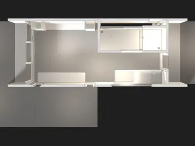 Small house in plan cut 24ZZ33 3D model
