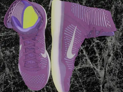 NIKE KOBE 10 ELITE TEAM PACK PURPLE 3D SHOES Low-poly 3D model