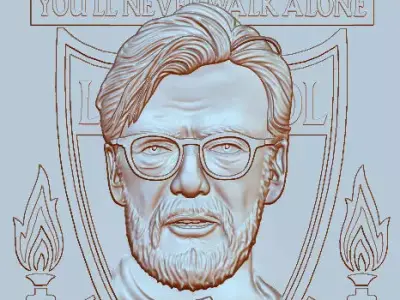3D models Jurgen Klopp - Liverpool Free 3D print model