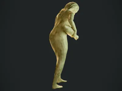 Female Statue Low-poly 3D model