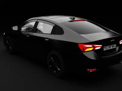 chevrolet malibu 2 black 3D model