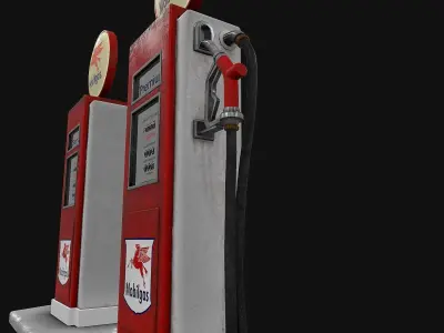 1960 Petrol pump 3D model