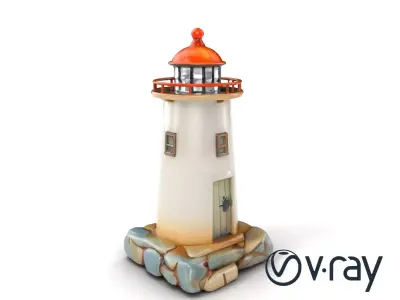 Weathered Lighthouse Architecture model pack Low-poly 3D model