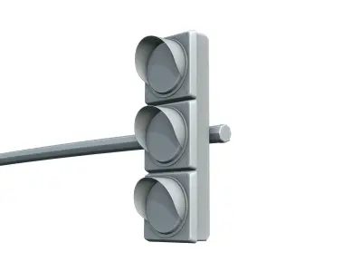 Traffic signal Low-poly 3D model