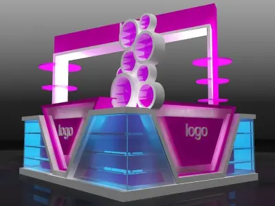Booth Exhibition Stand a207 3D model