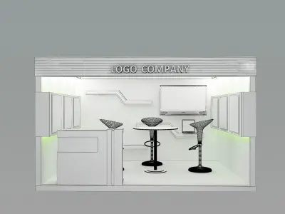  Booth Exhibition Stand a405b  3D model