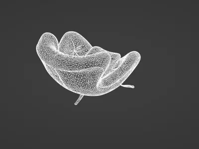 Modern Designer Lounge Chair 3D model