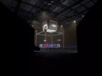 Boxing Arena Low-poly 3D model