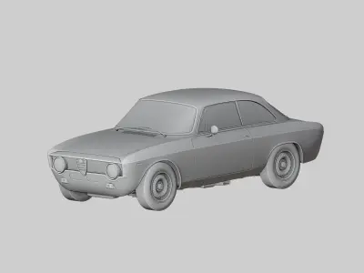 ALFA ROMEO GTA CAR 3D Print Ready 3D print model
