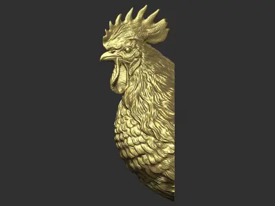 Rooster bust 3D print model