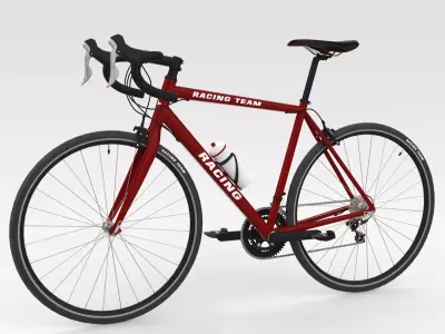 Racing Bicycle - Red 3D model