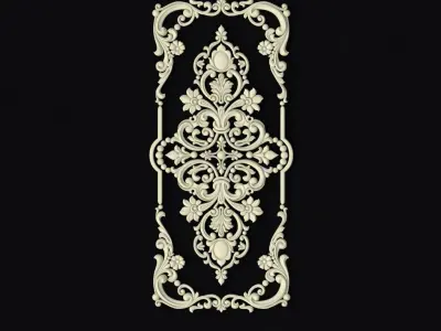 Central decor ornament for furniture 3D model 967