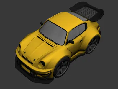 cartoon car vehicle 3d game ready model Low-poly 3D model-015 Low-poly 3D model