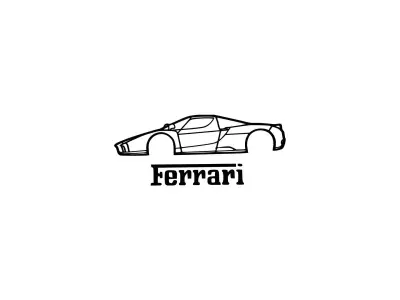 Enzo Ferrari 2D 3D print model
