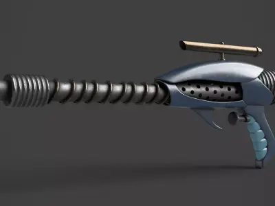 Fantasy Gun 02 Low-poly 3D model