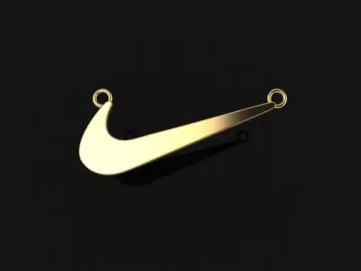 CUTOUT PLATE NIKE STYLE DOGTAG PENDANT 3D print model