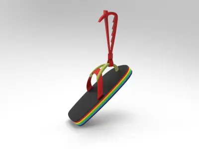 Flip Flops Keychain Low-poly 3D model