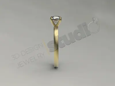 Luxury Solitaire diamond ring 3d model 3D print model