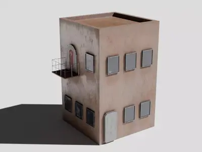 Futuristic Slums Low-poly 3D model