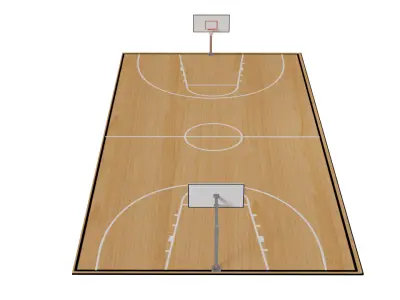 Basketball Ground Low-poly 3D model