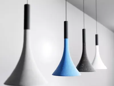 Concrete Light Fixture UE4 Low-poly 3D model