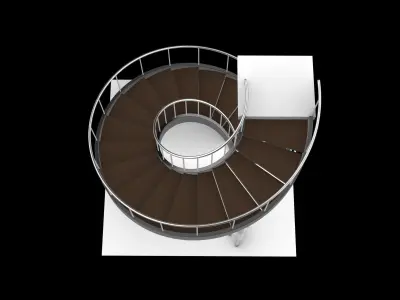 Spiral Staircase v1 Architectural Stairs 360 3D model